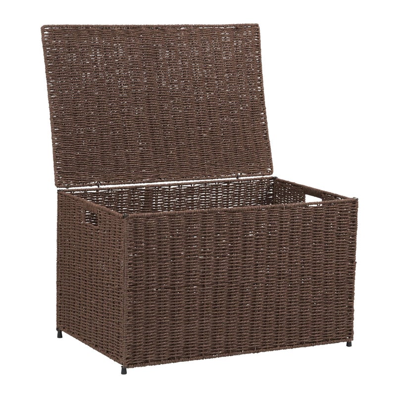 Household Essentials Large Woven Sturge Chest | Paper Rope | Coffee - Image 4
